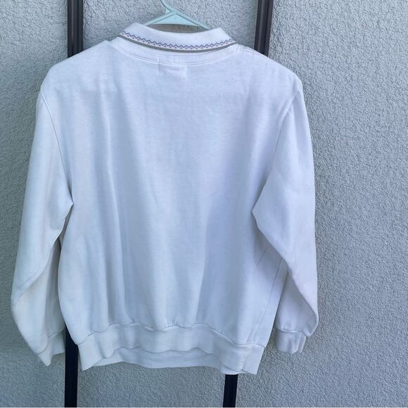 VNTG Alfred Dunner Sweater Peter Pan Collar - Floral Cottage SZ MED Grandmacore - Picture 3 of 6